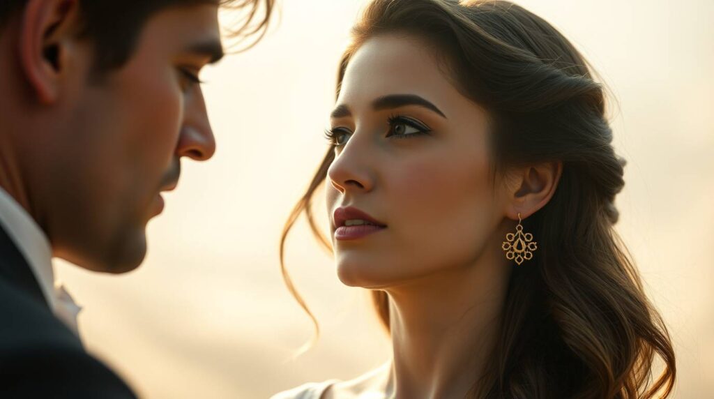 A man and a woman discussing a problem