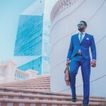 business man in blue suit